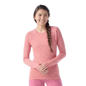 Women's Classic Thermal Merino Base Layer Crew - Garden Pink Digi Snow